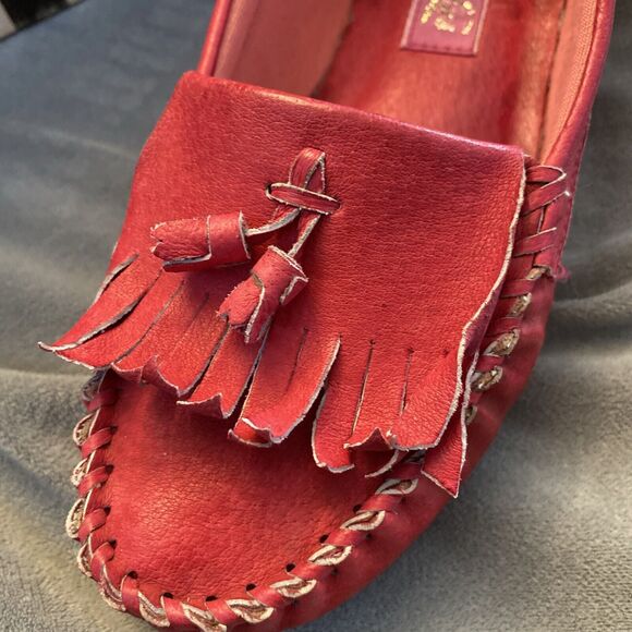 Vintage Sugar Babies Fuchsia Women’s Leather Slip On Shoes Size 7 1/2 with Box - Picture 10 of 16